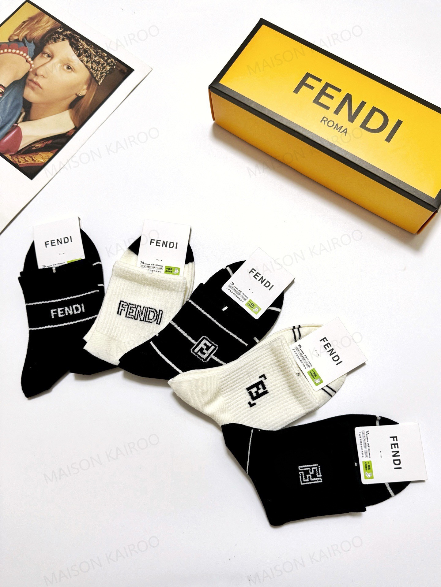 Fendi Socks 5-Pack - KAIROO