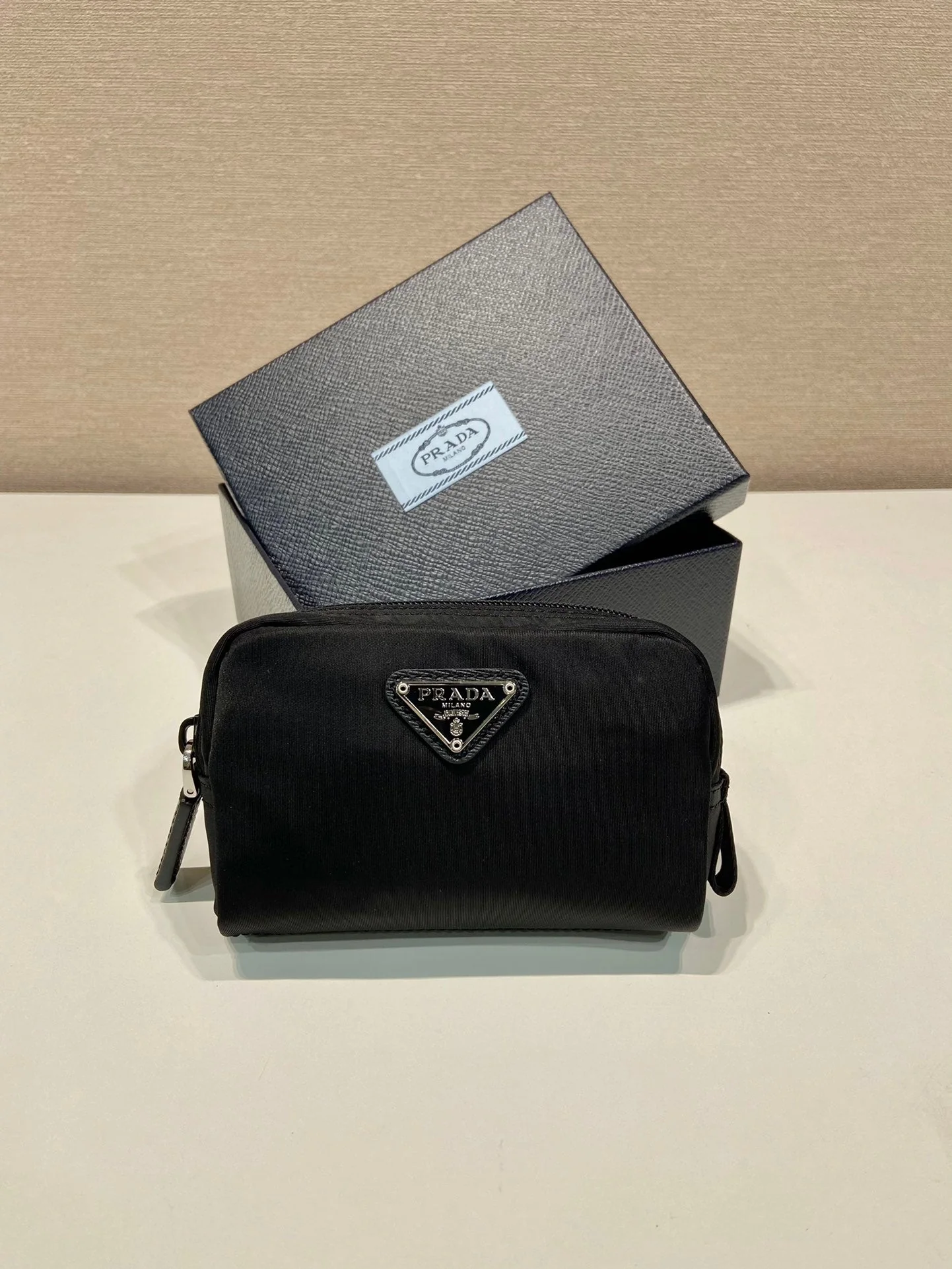 Prada CLUTCH 12 IN BLACK RE-NYLON