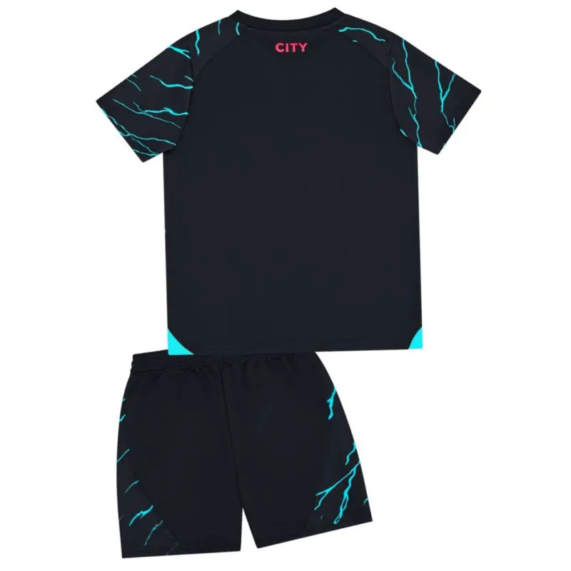 2023/24 Kids Manchester City Third Away Kit Jersey+Shorts