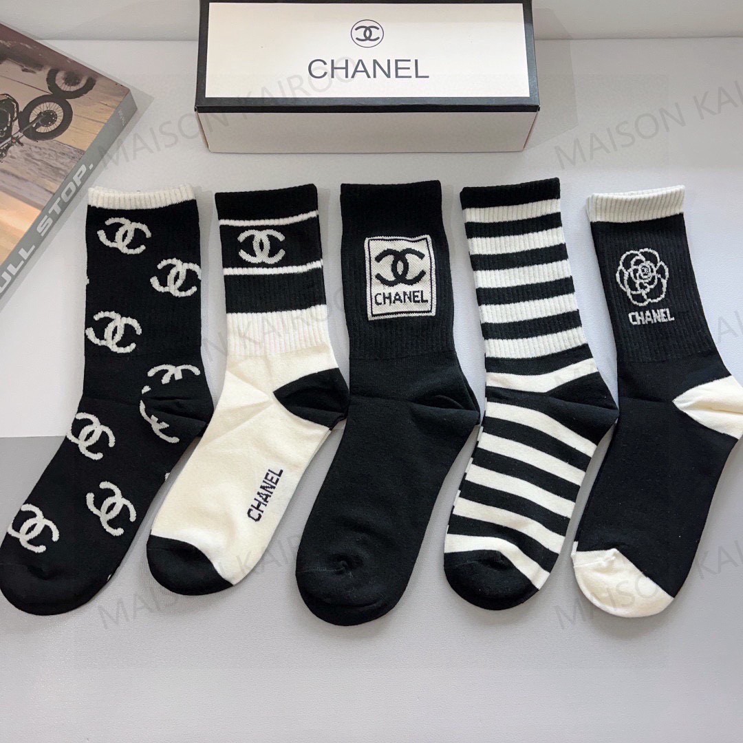Chanel Socks 5-Pack - KAIROO