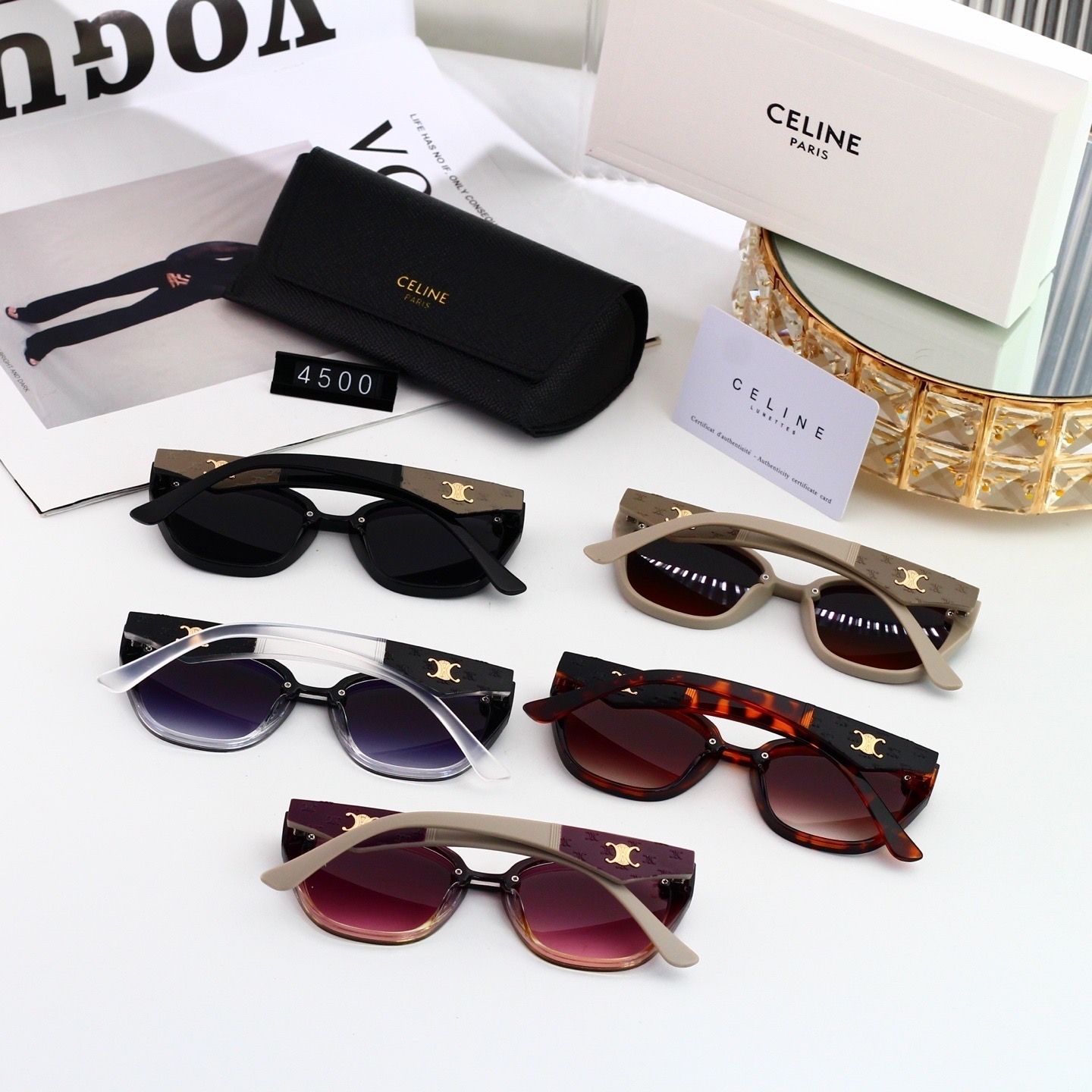 Celine Triomphe Metal Bridge Cat-Eye Sunglasses - KAIROO