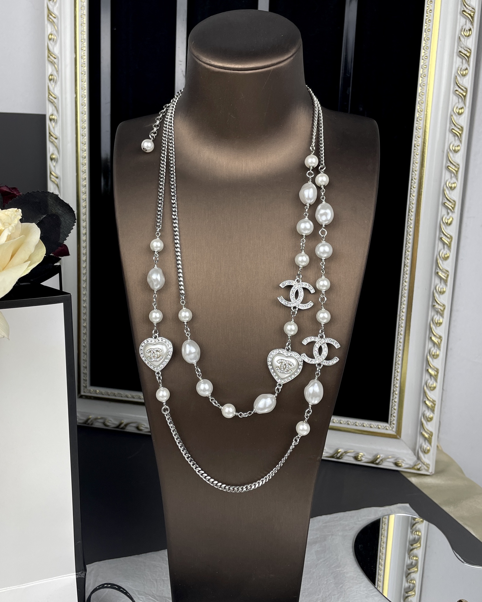 Chanel Long Pearl Necklace