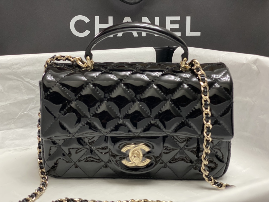 Chanel Mini Classic Handbag With Top Handle