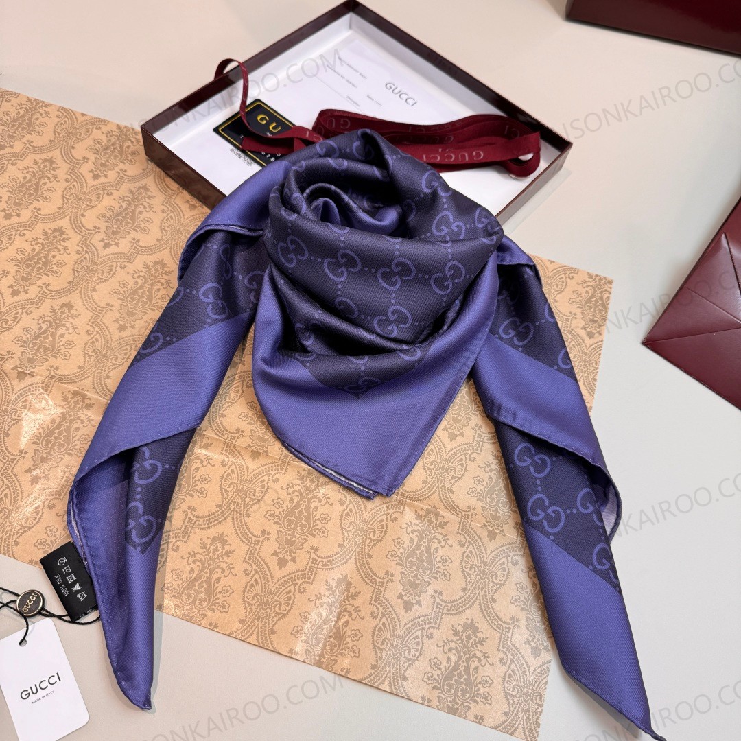 Gucci GG Monogram 90 Silk Scarf - KAIROO