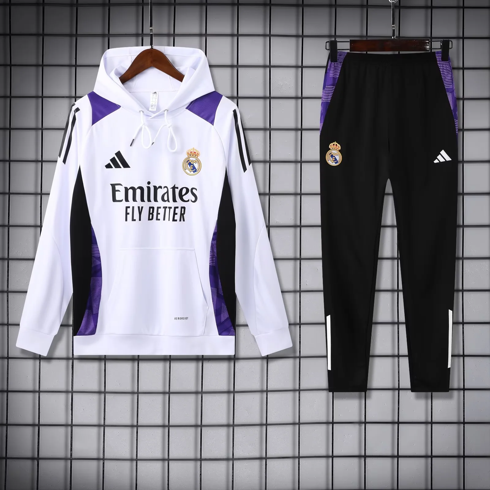Hooded Real Mαdrid 24/25 Training Suit Long Sleeves