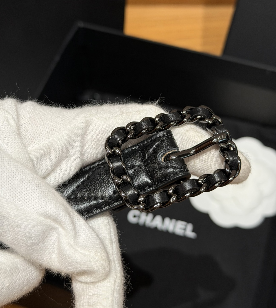 Chanel Quilted Lambskin Belt 20mm