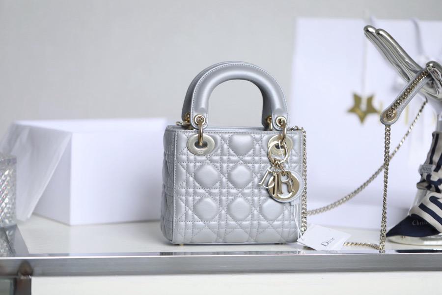 DIOR Lady silver handbag
