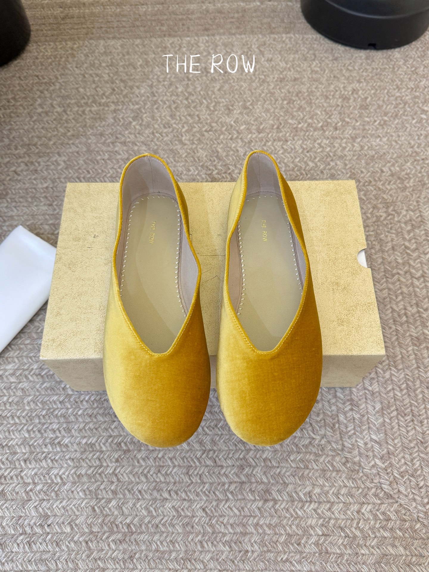 The Row Ponti Velvet Ballet Flat