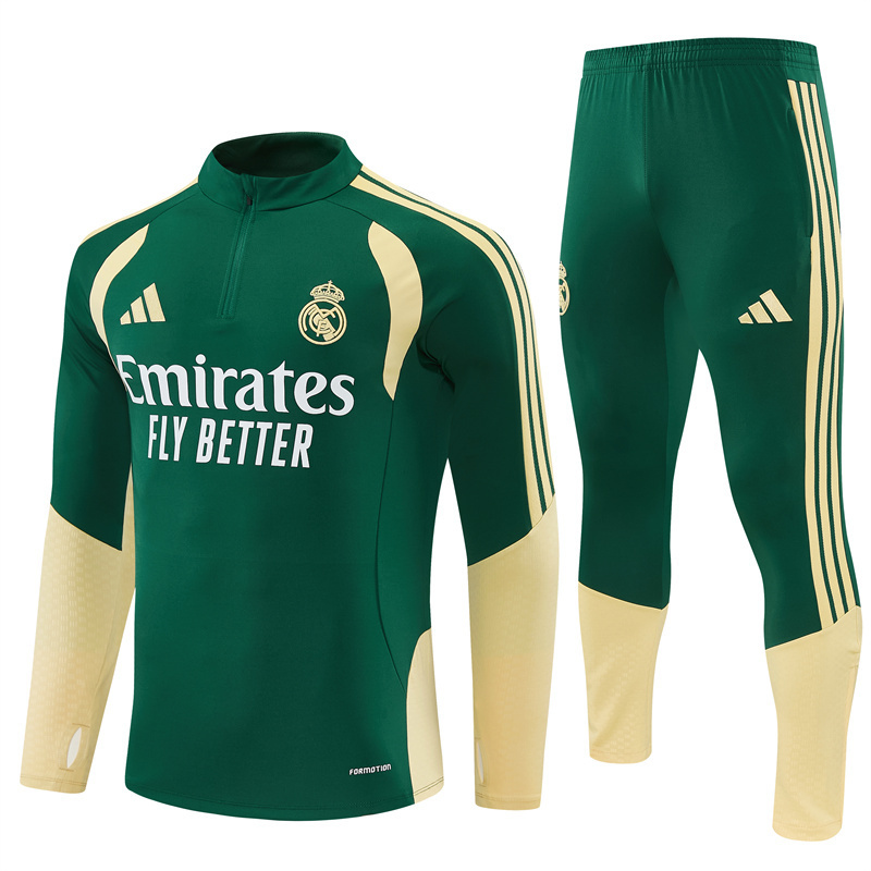 Adult / Kids 2627 Real Madrid Half Zipper Training Suit