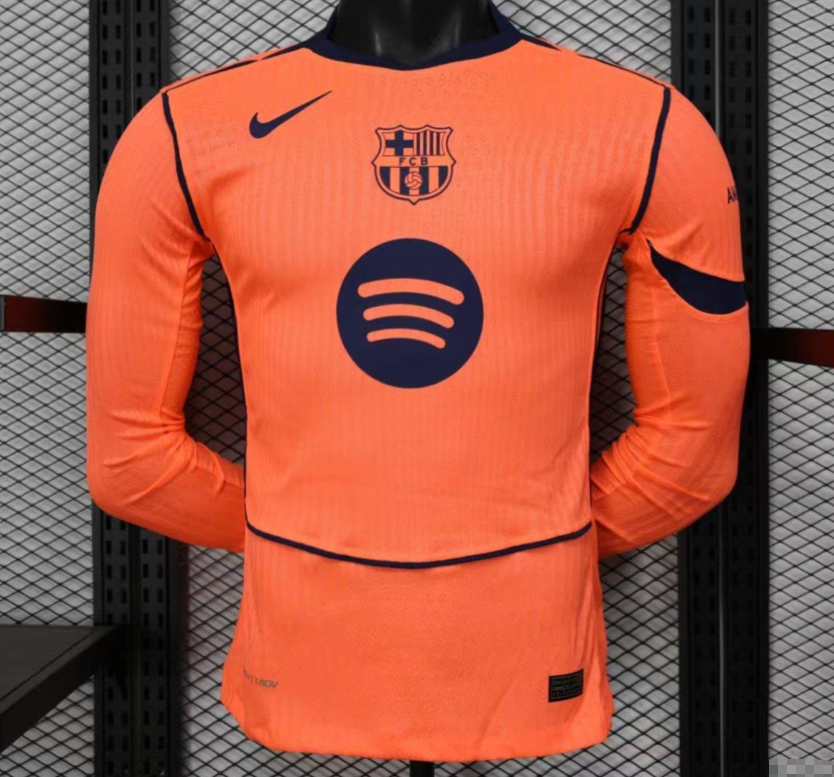Player Version 25/26 Barcelona Third Long Sleeve Jersey S-XXL