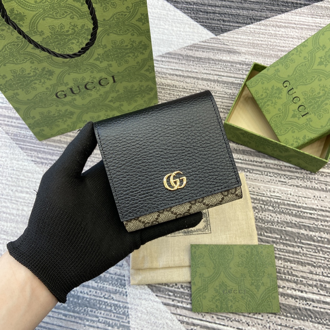 Gucci Bi-colour GG Marmont medium wallet 598587