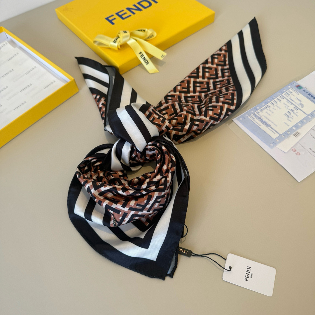Fendi FF Silk square scarf 90