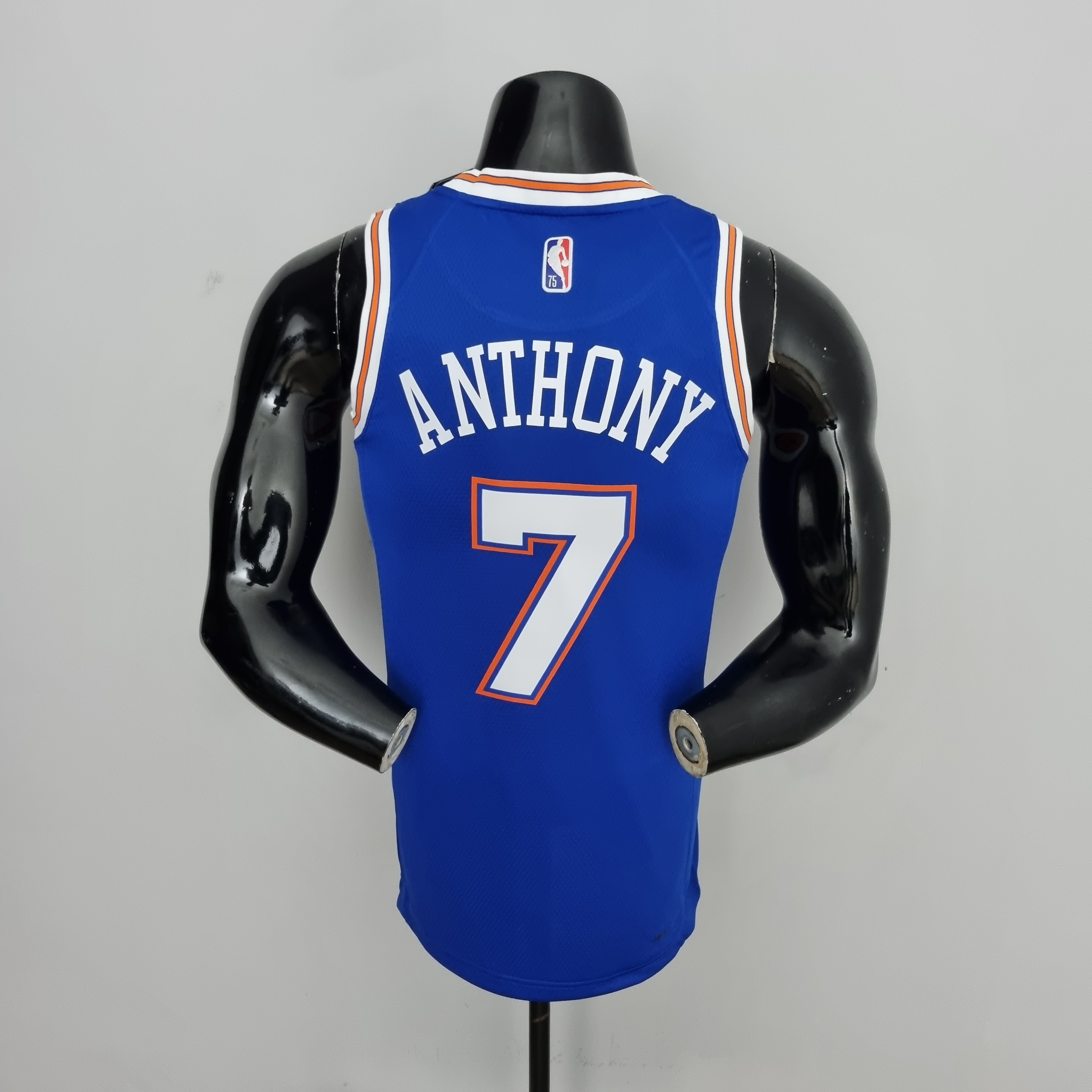 Carmelo Anthony New York Knicks 75th Anniversary Swingman Jersey Blue
