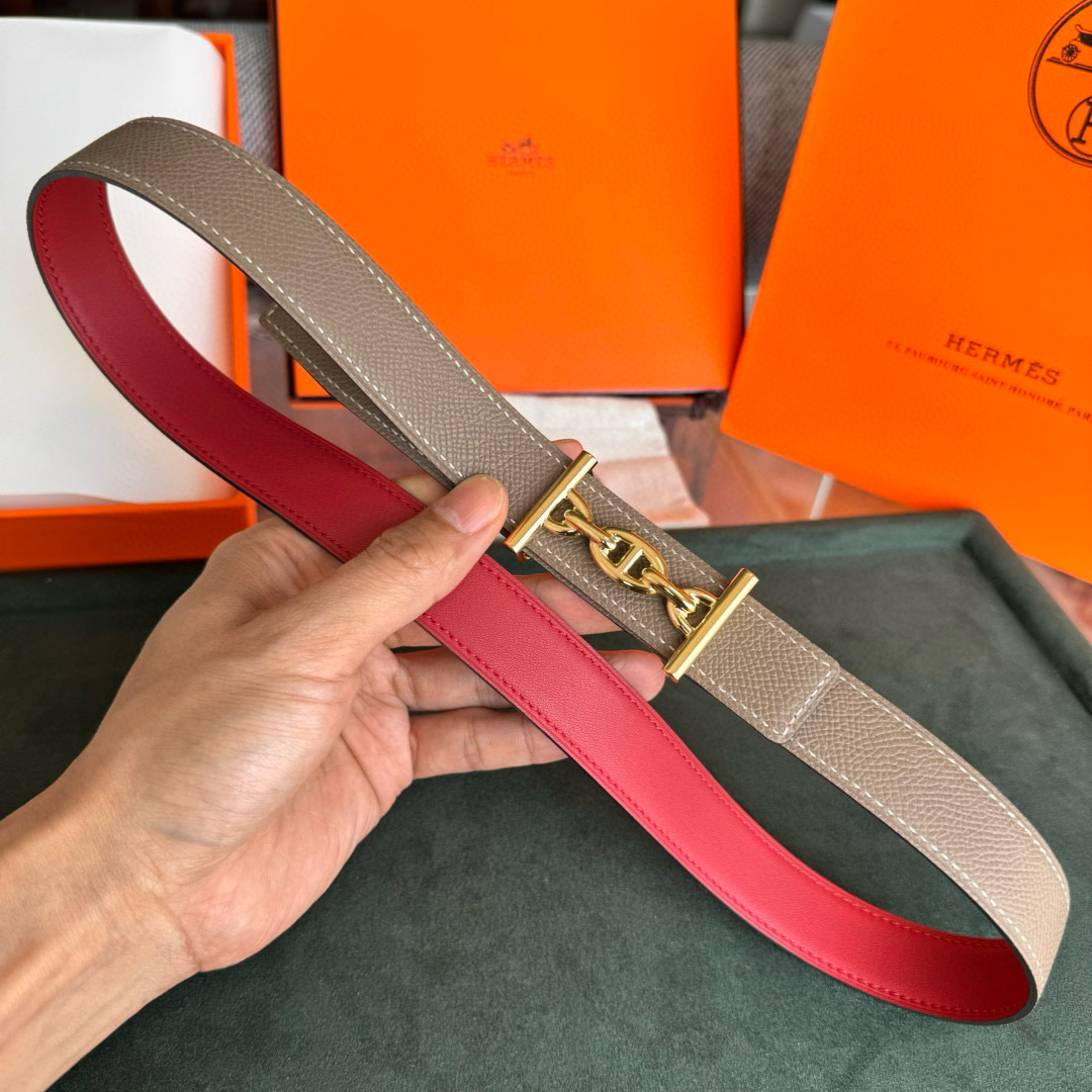 Hermes Lagune  Reversible Leather Belt 24mm