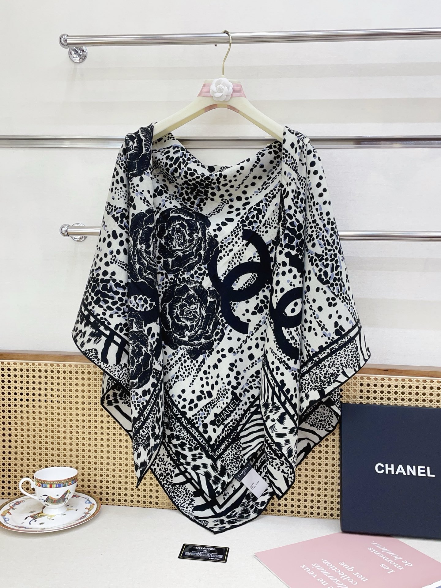 Chanel Silk and Cashmere Shawl 140cm