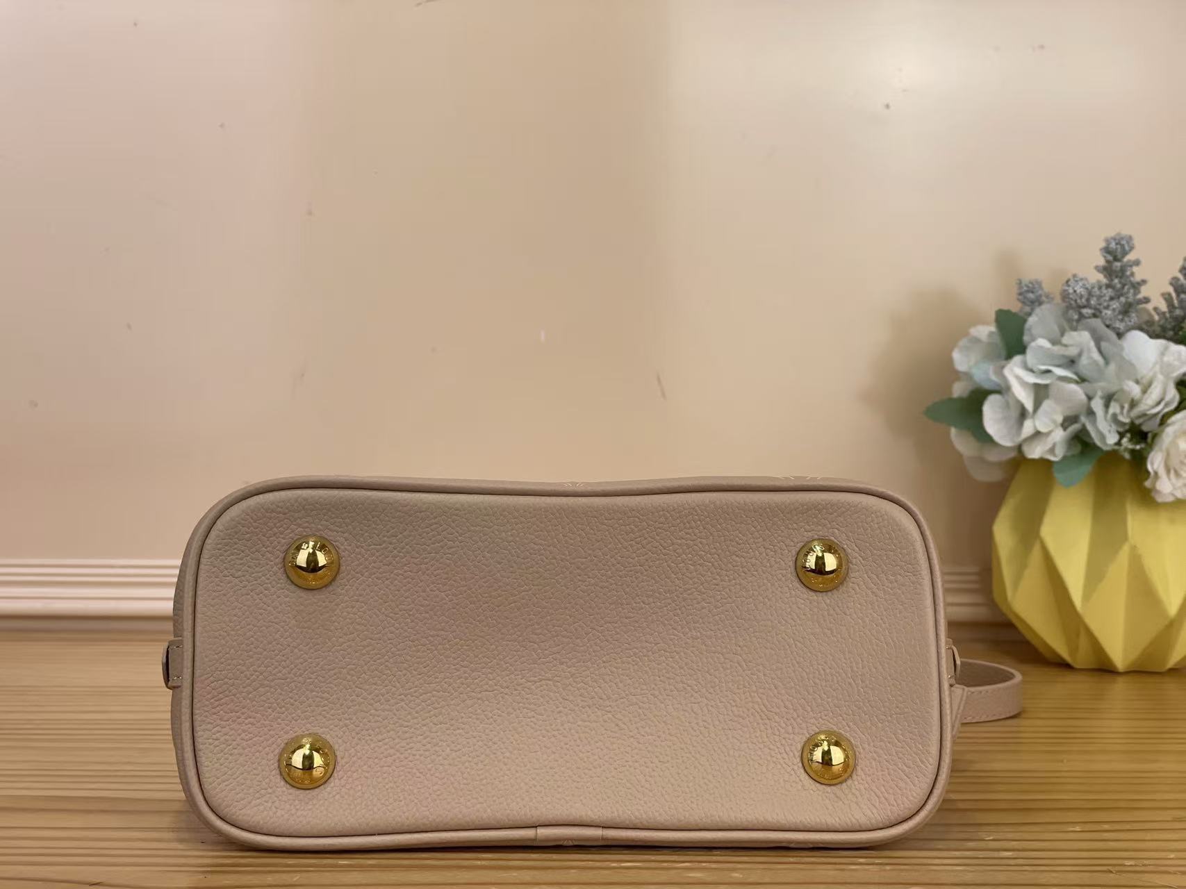 Louis Vuitton LV new gray brown embroidered Alma BB handbag