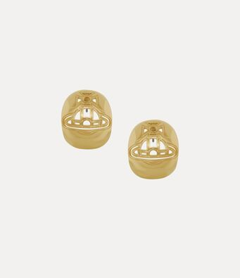 2026 New Vivienne Westwood Gold Orb Stud Earrings for Women, Minimalist Chunky Ball Design, Trendy Y2K Aesthetic Ear Accessories