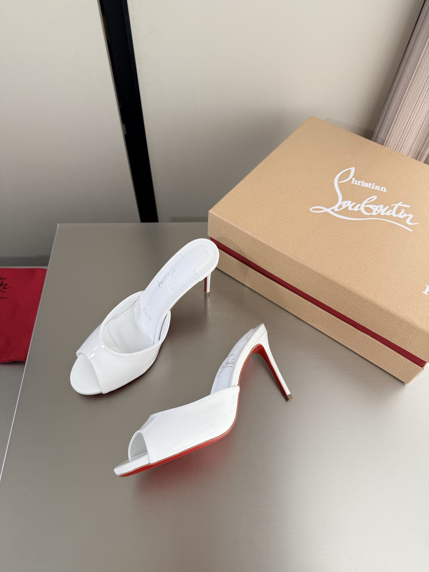 Christian Louboutin shiny leather Mule