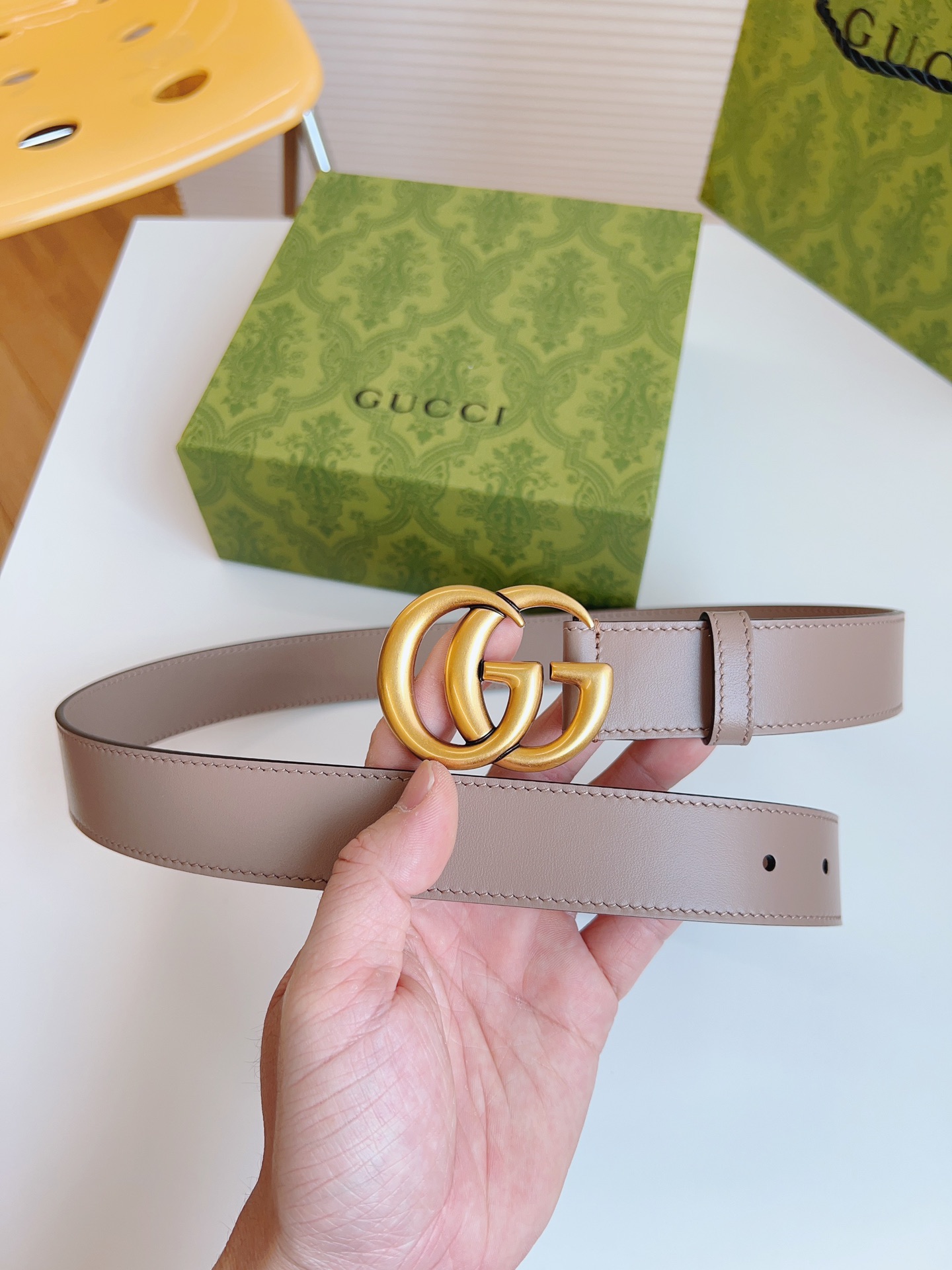 Gucci GG Marmont Lady's Leather Belt 3.0cm