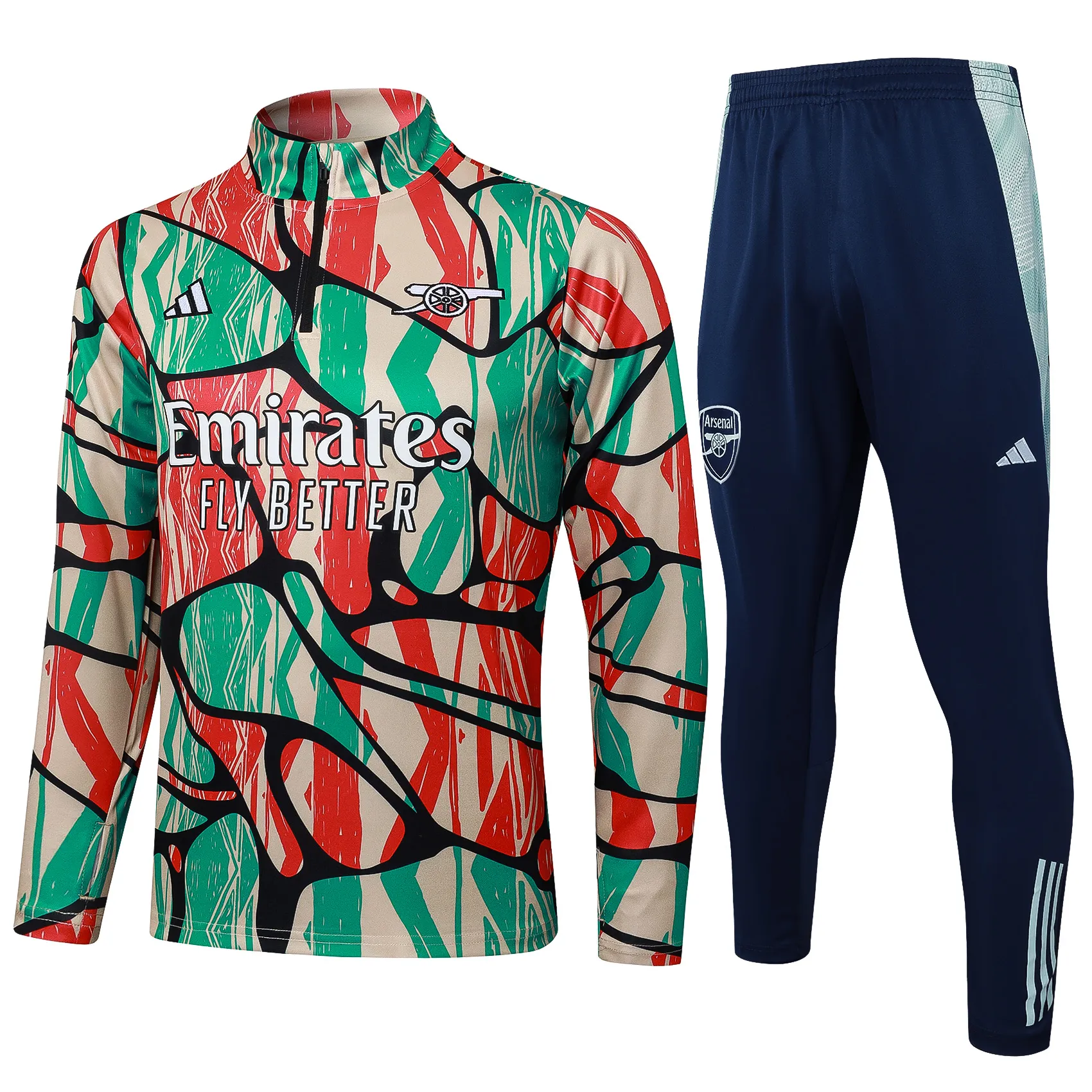 Adult/ Kids 2425 Arsenal half zipper Training Suit B989