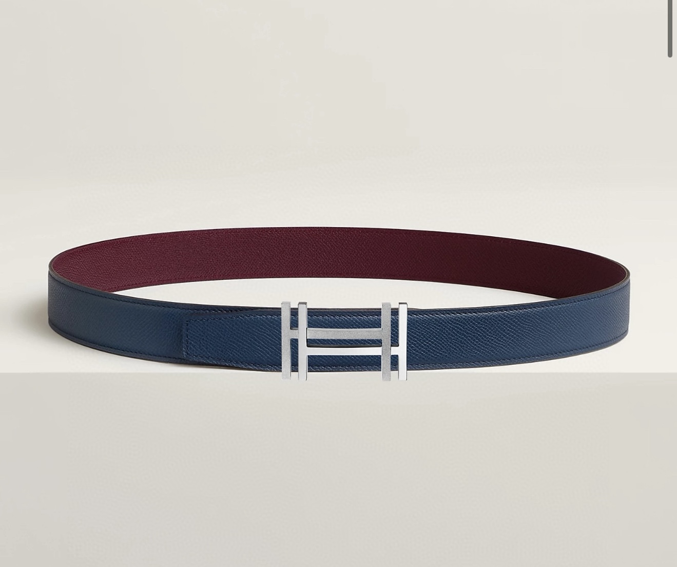 Hermes Hau Carre Reversible Leather Belt 32mm