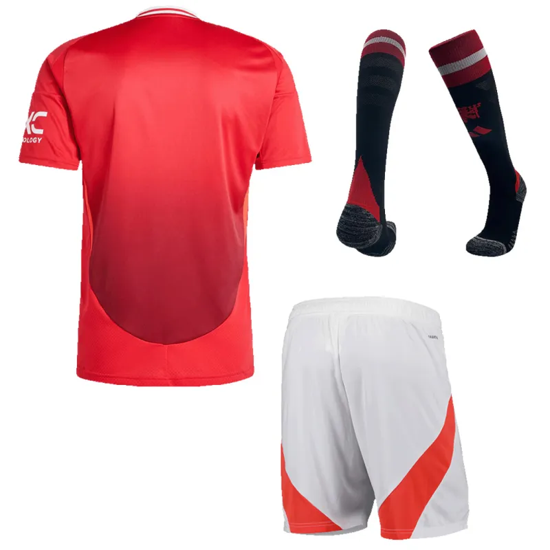 24-25 Manchester United Home Full Kit(Jersey+Shorts+Socks)