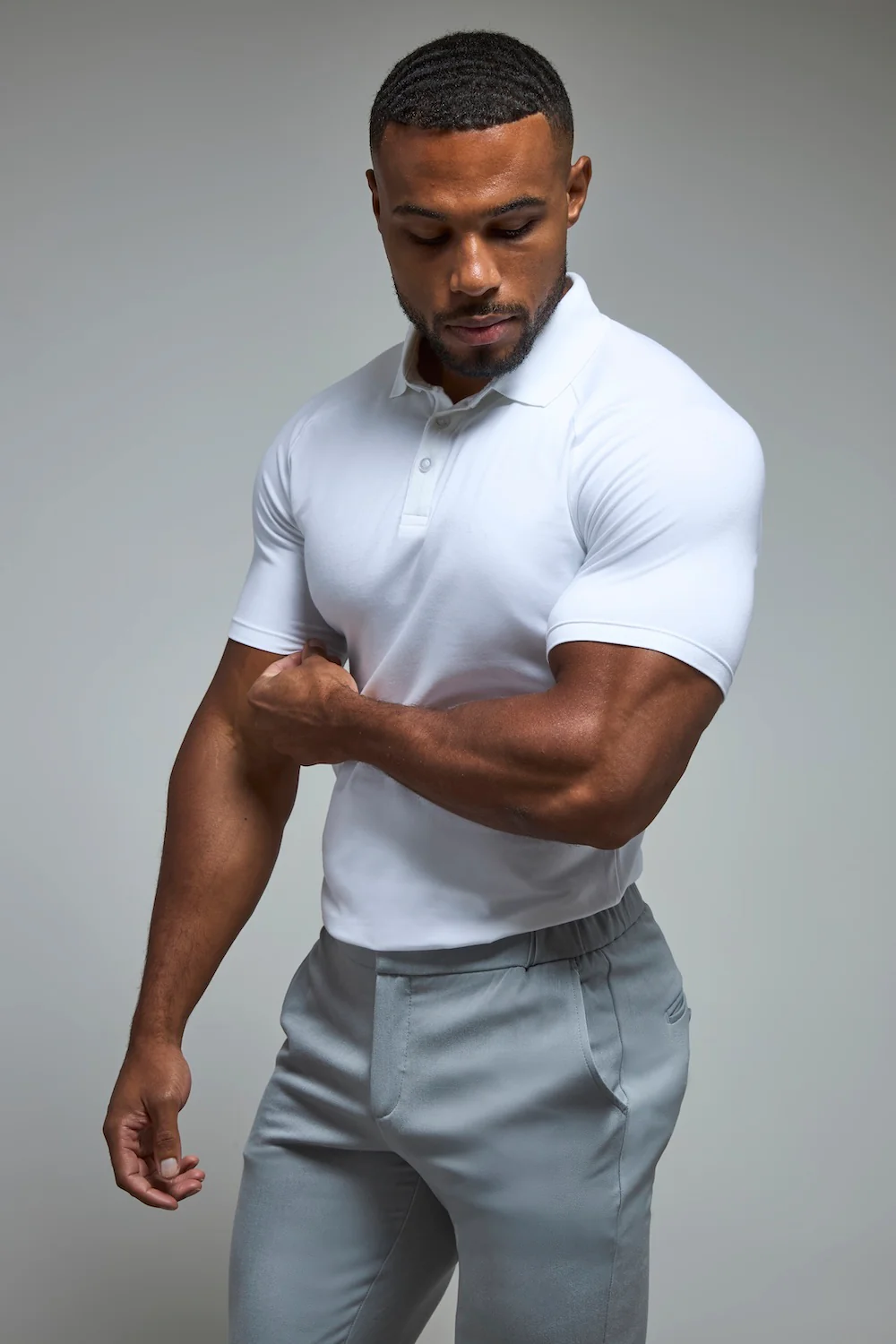 Athletic Fit Polo Shirt in White