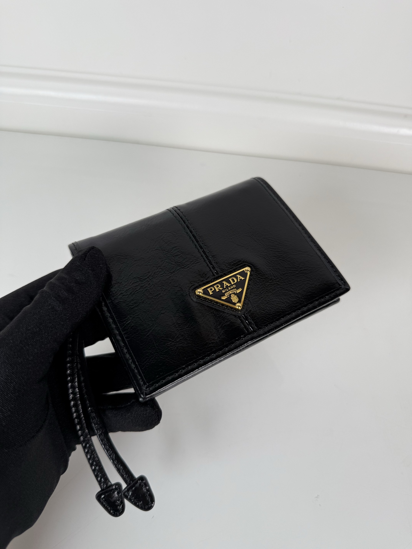 Prada Small Calfskin Wallet-Black