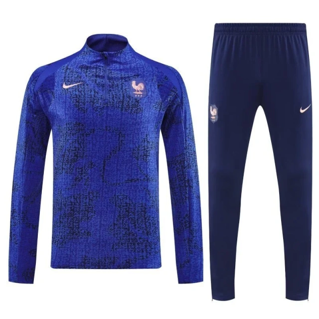 France Training Suit (Sweatshirt +Pants) Blue World Cup 2026