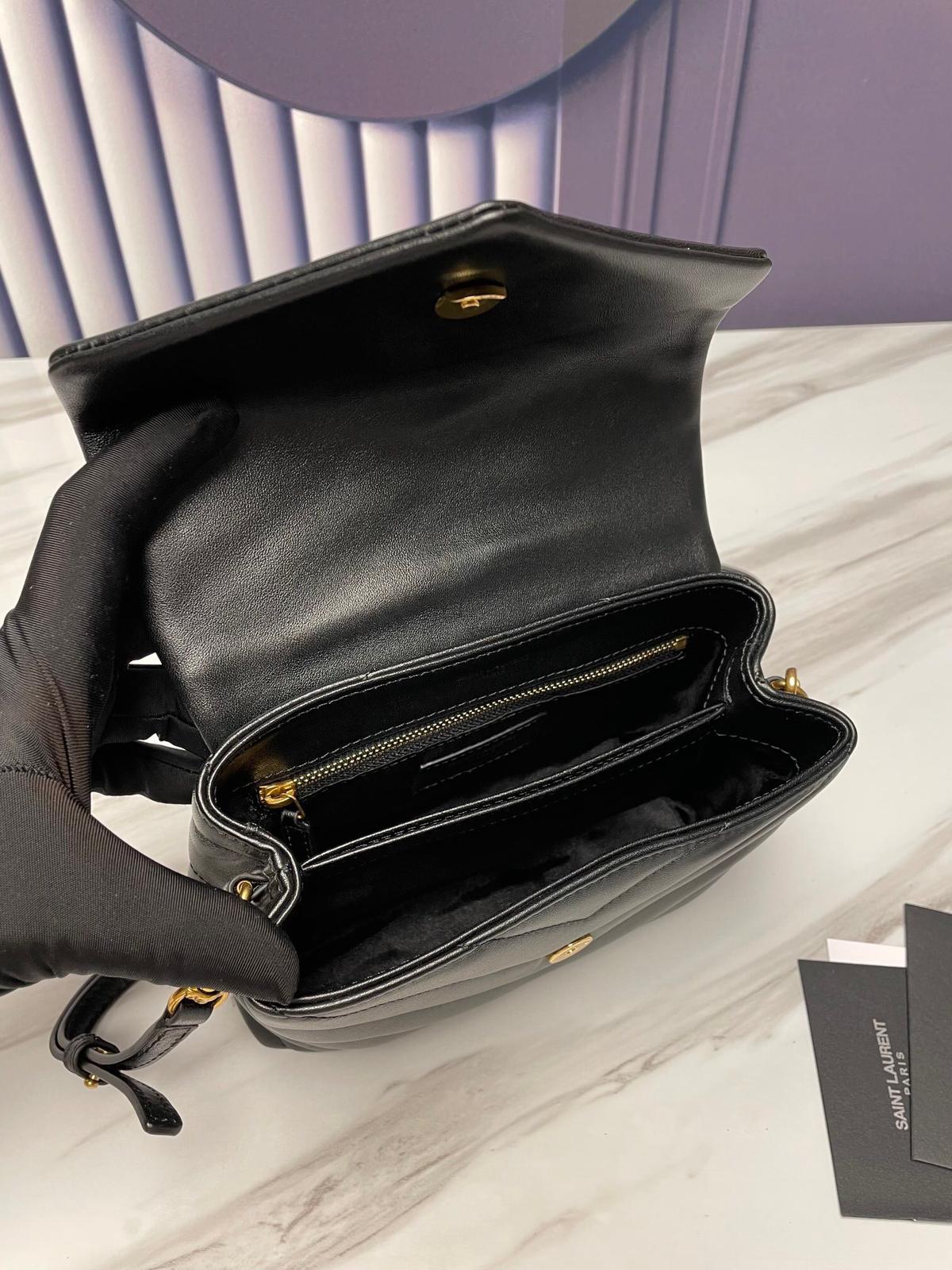 YSL SAINT LAURENT Loulou Toy quilted leather shoulder bag black