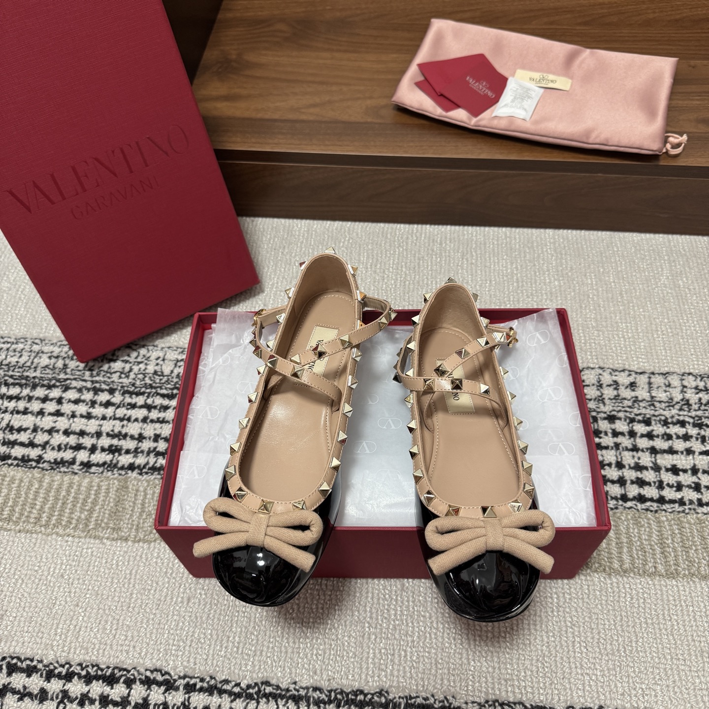 Valentino Rockstud Ballet Flat