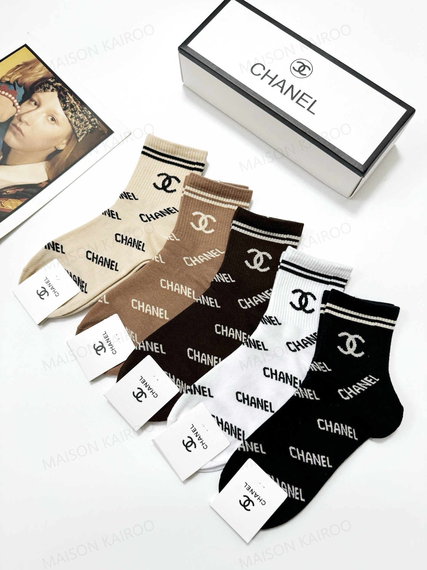 Chanel Socks 5-Pack - KAIROO