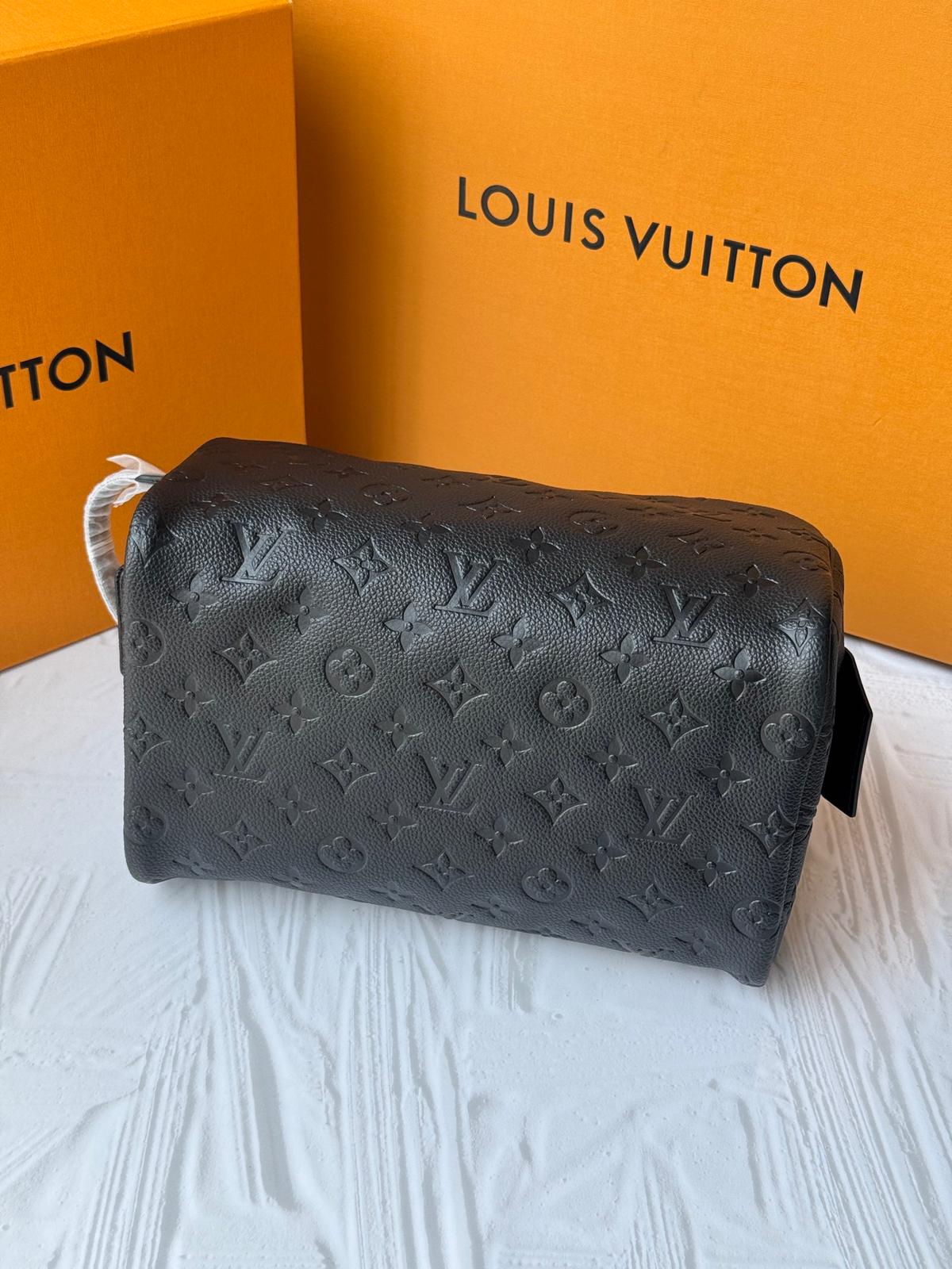 Louis Vuitton lv black toiletry bag