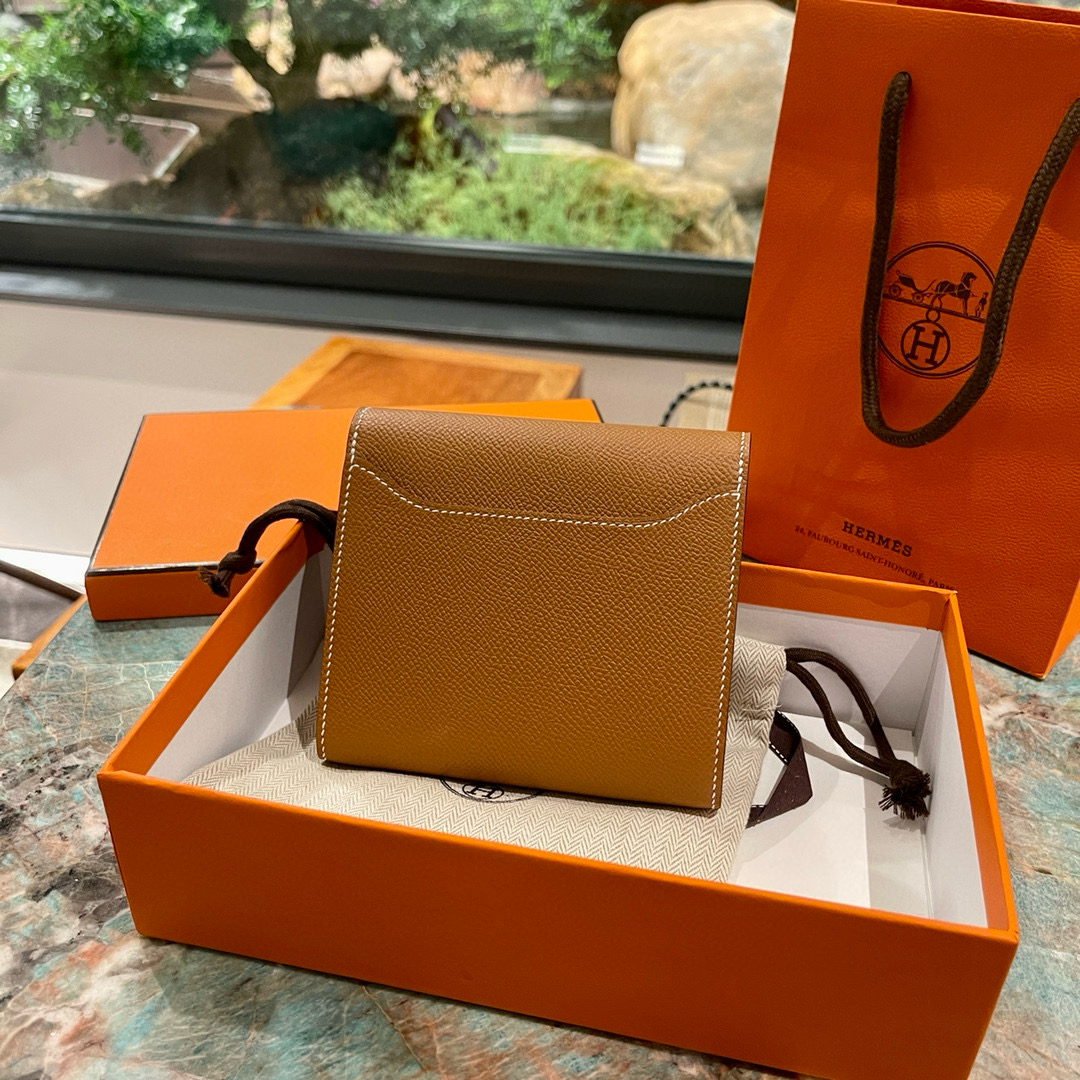 Hermes Gold Epsom Constance Short Wallet