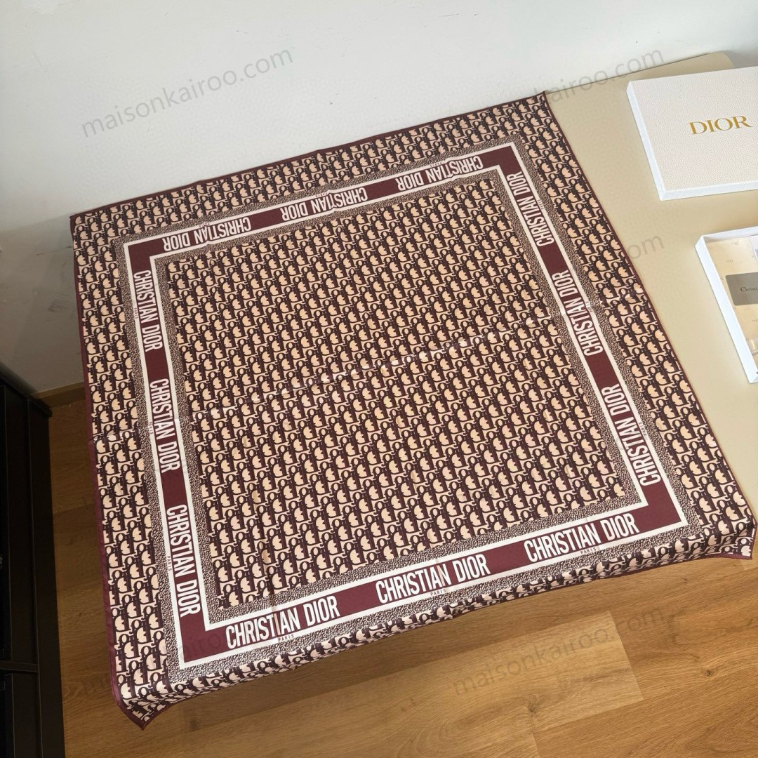 Dior Border Oblique Square Scarf - KAIROO