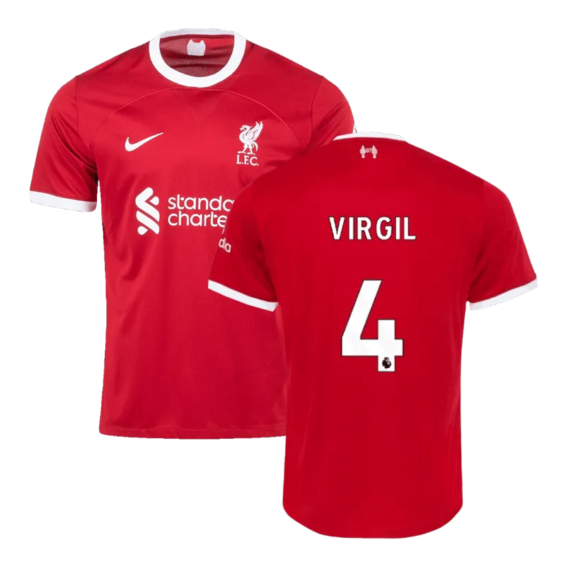 23-24 M.SALAH #11 VIRGIL #4 SZBOSZLAI #8 MAC ALLISTER #10 Liverpool Home Jersey