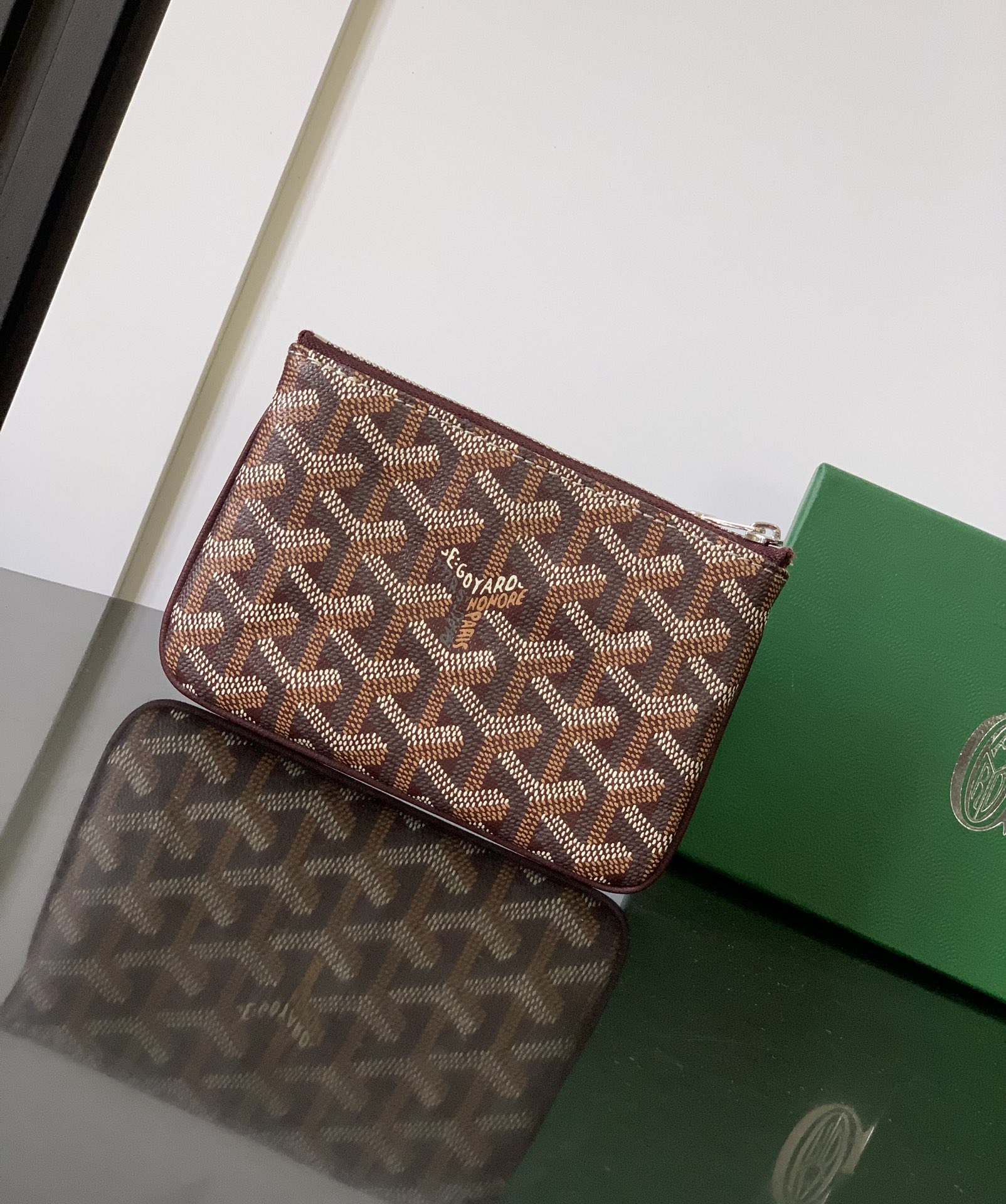 Goyard Sénat Mini Pouch in Burgundy