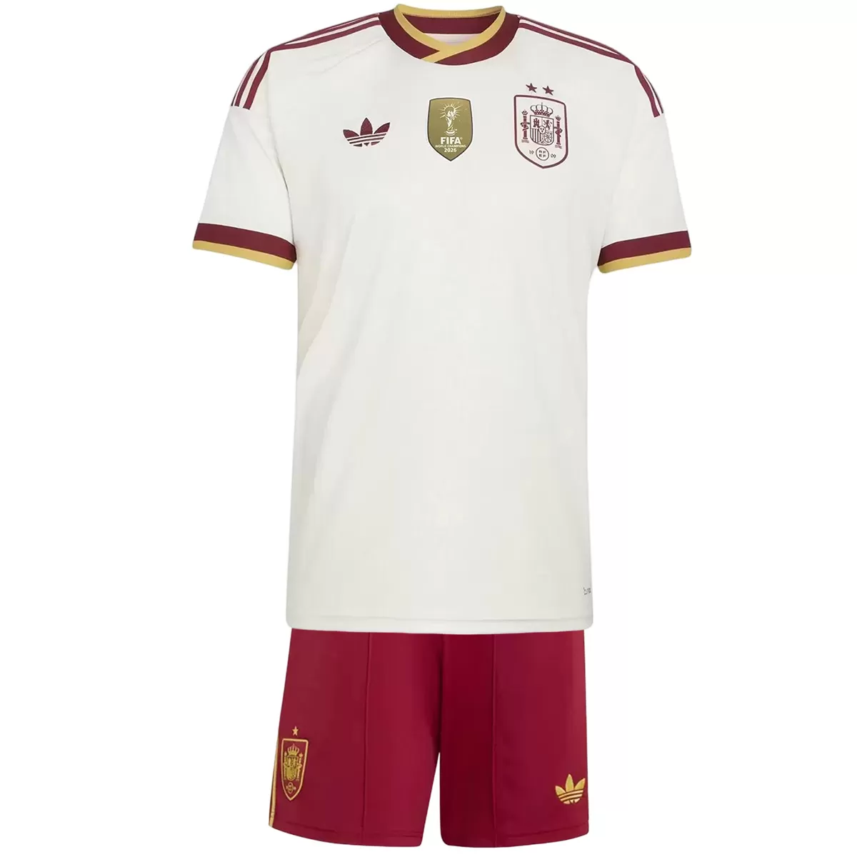 Kids Spain Away Champion Jersey Suit & Socks World Cup 2026 - 2 Stars