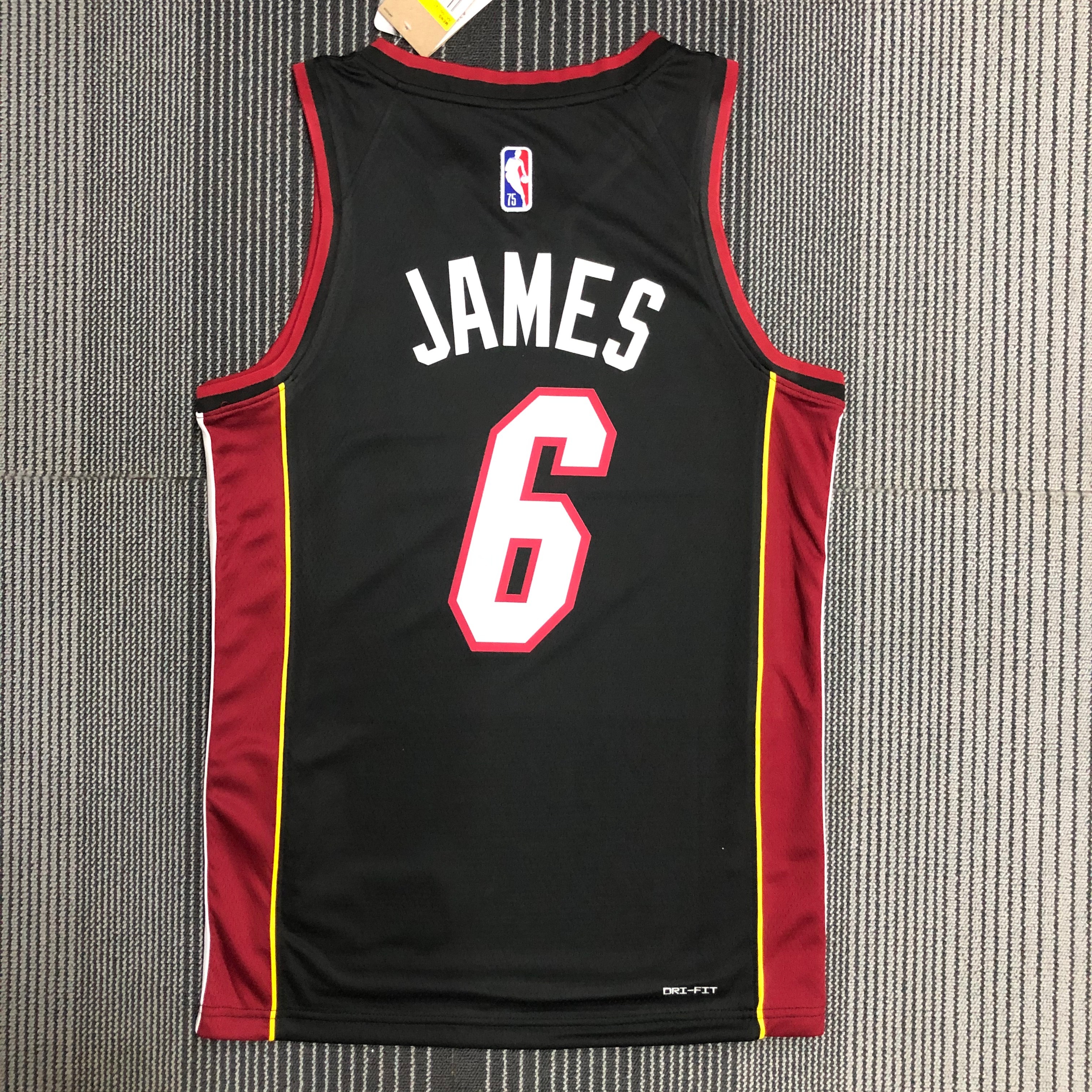 75TH anniversary  Miami Heat Black  No.6 James