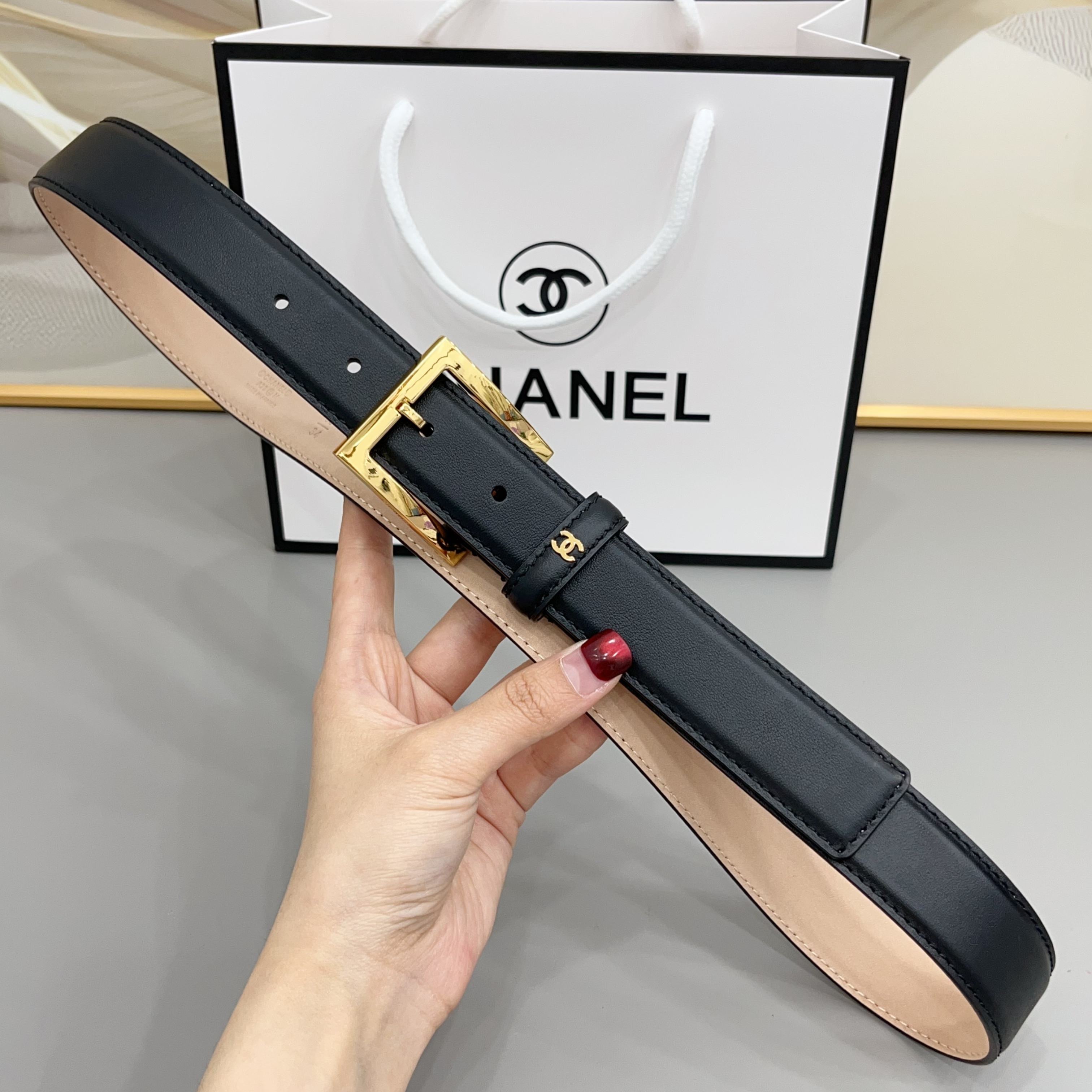 Chanel Luxury Leather Belt 3cm