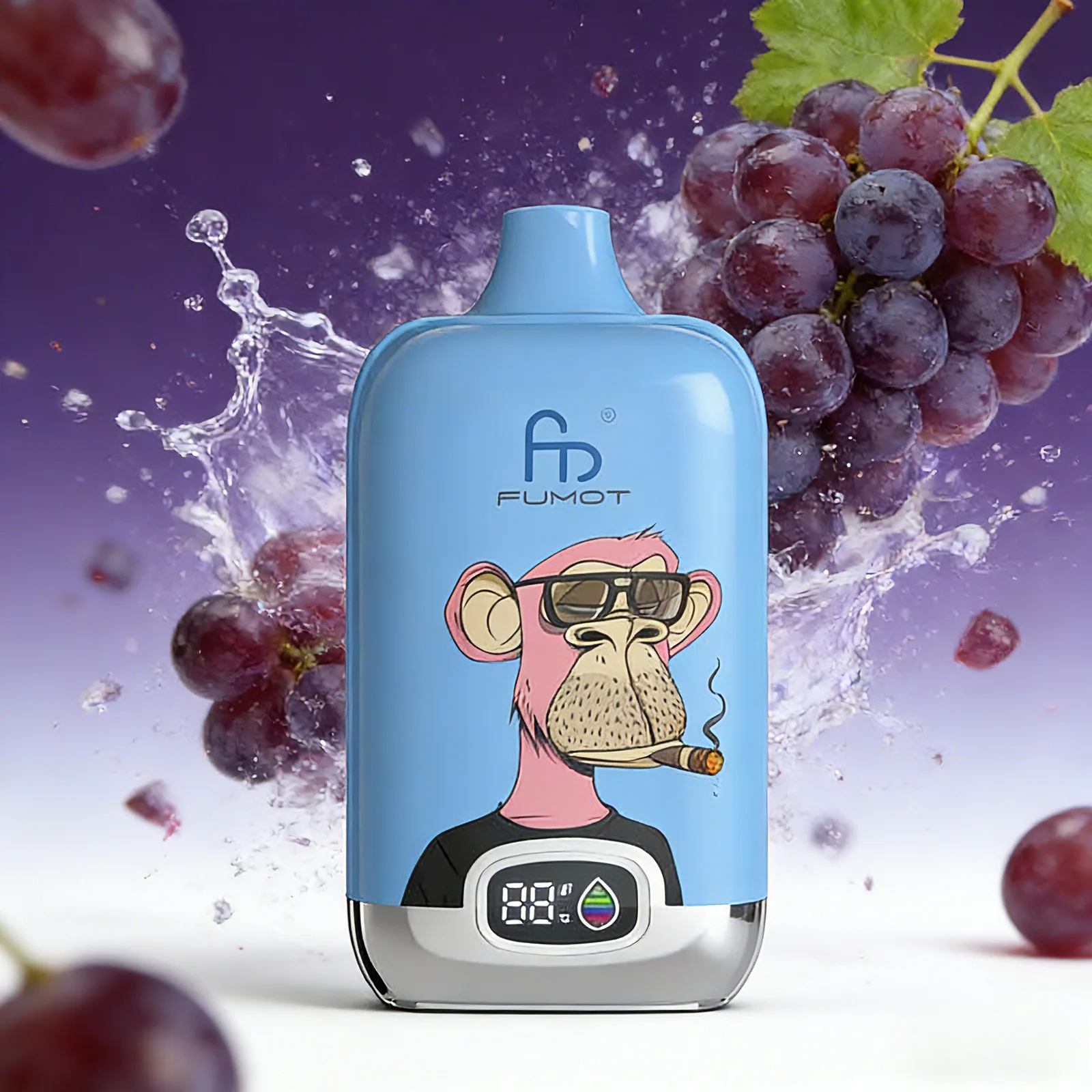 FUMOT Digital Box 12K Disposable Vape – Grape Ice - Vaba Vape-Shop