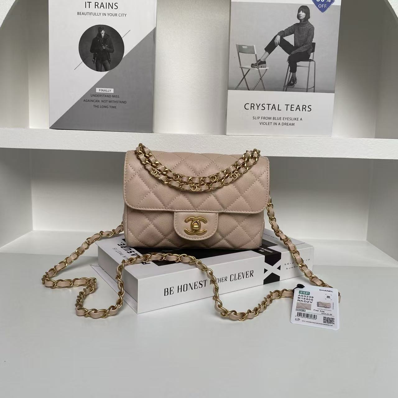 Chanel new double chain crossbody bag