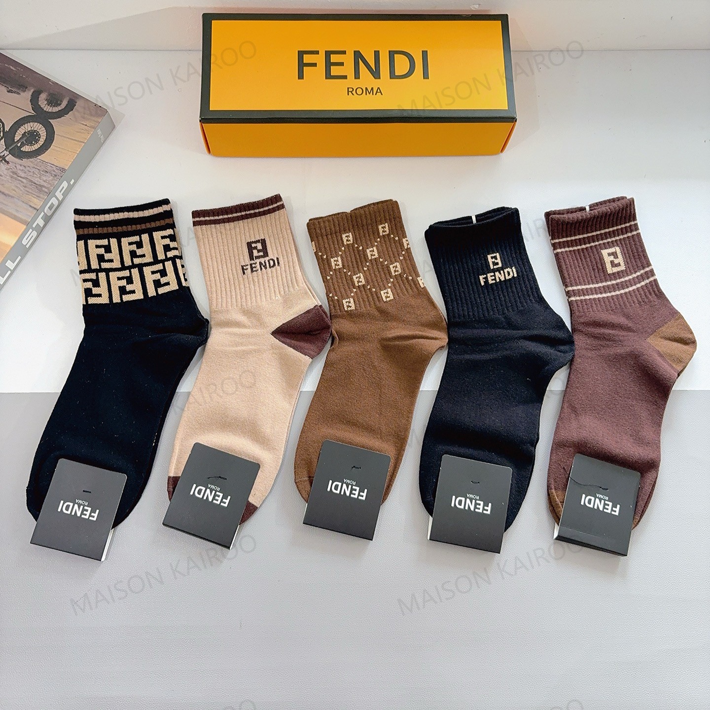 Fendi Socks 5-Pack - KAIROO