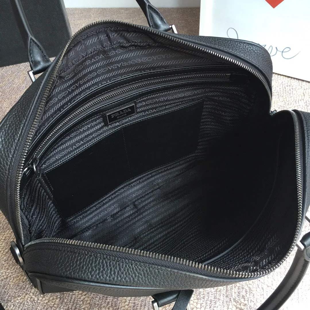 Prada Business & Travel BAG 36 IN BLACK GRAINED CALFSKIN