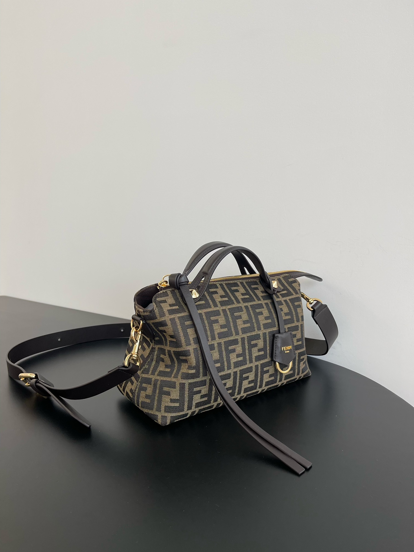 Fendi FF canvas By the way Boston Bag