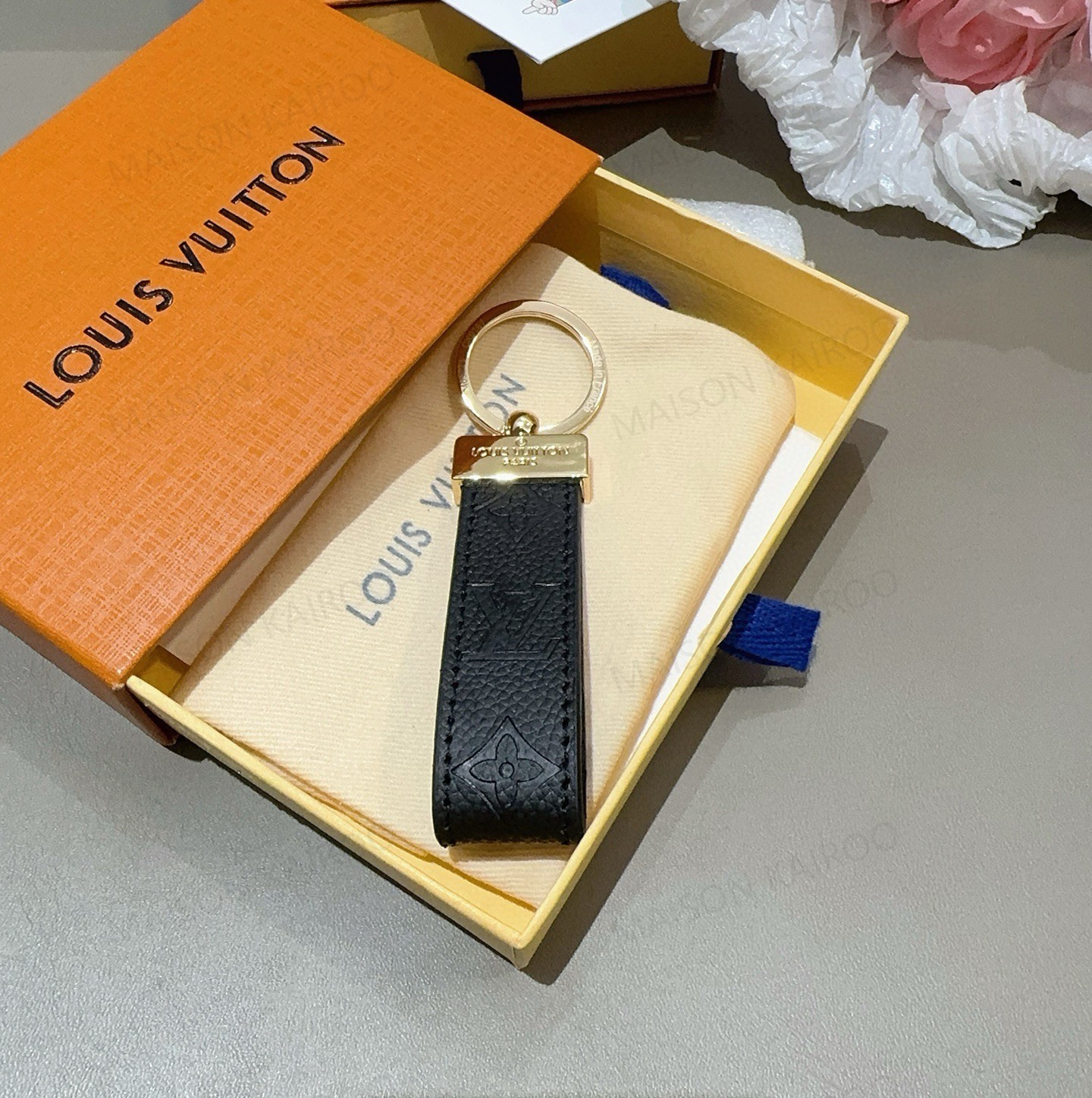 Louis Vuitton LV Color Monogram Leather Strap Keychain - KAIROO