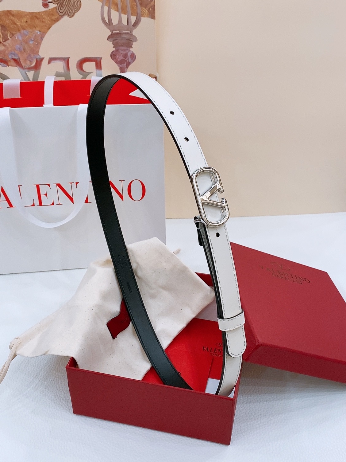 Valentino Leather Belt 2cm