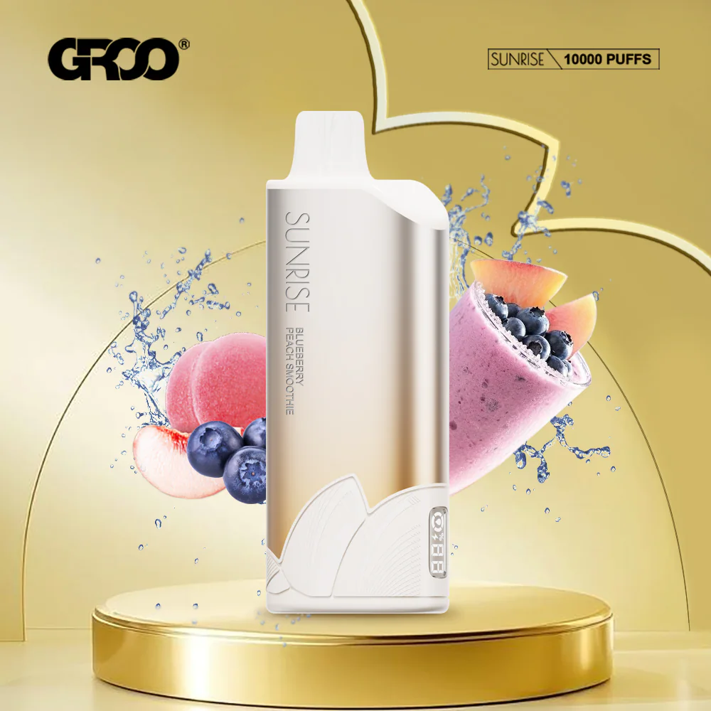 GROO SUNRISE 10K Disposable Vape – Blueberry Peach Smoothie - Vaba Vape-Shop