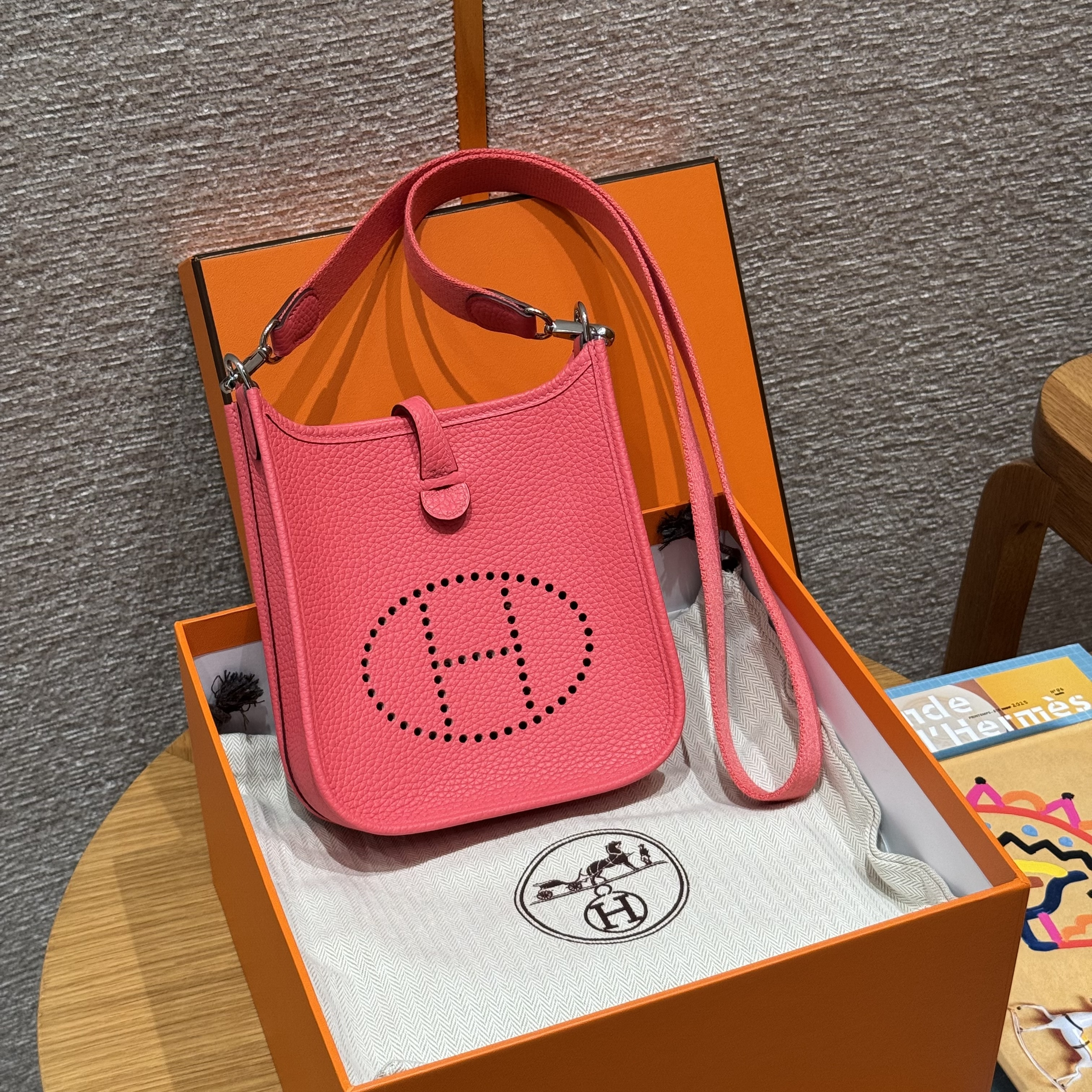 Hermes Rose Lipstick  Clemence Mini Evelyne 16