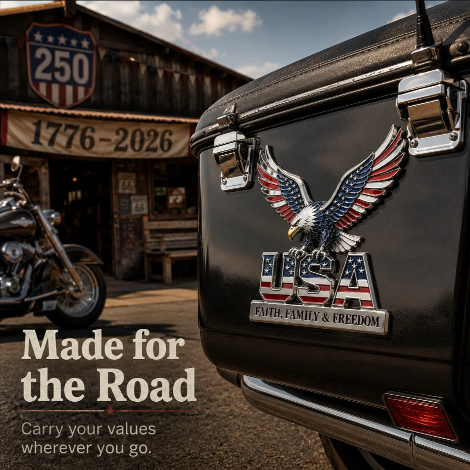 3D Metal Bald Eagle USA Car Emblem - 